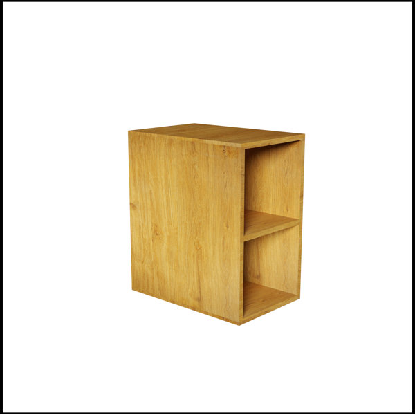 Ebern Designs CC0212S106 Oak Bathroom Open Shelves Wall
